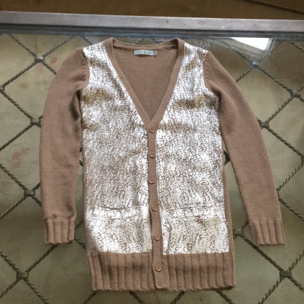 Daal cardigan sweater with silver metallic